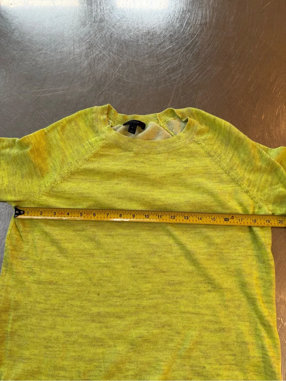 J. Crew Retail Store Lime Green Cotton/Linen Sweater Small